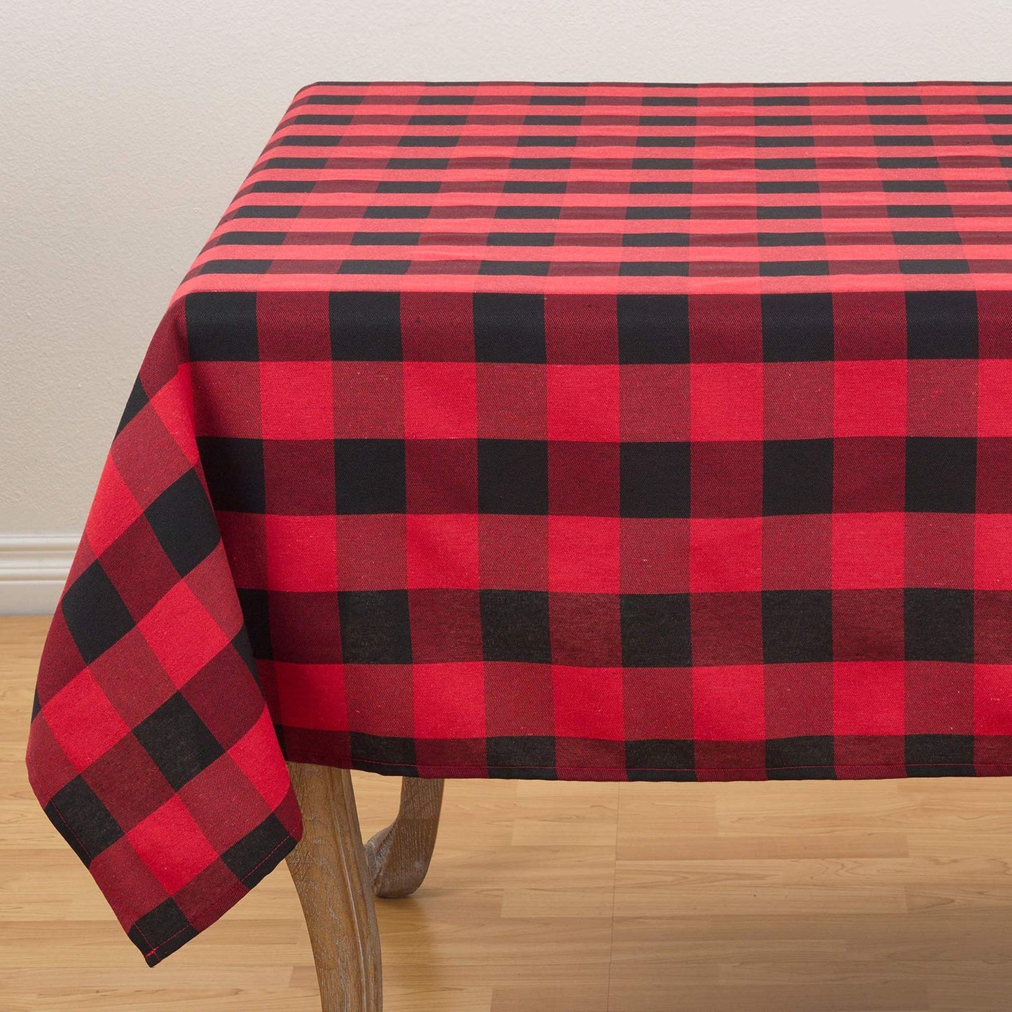 Fennco Styles Buffalo Plaid Collection Classic Checked Cotton Blend Table Linens, Varity Colors Table Cover for Banquets, Christmas, Special Events and Home Décor
