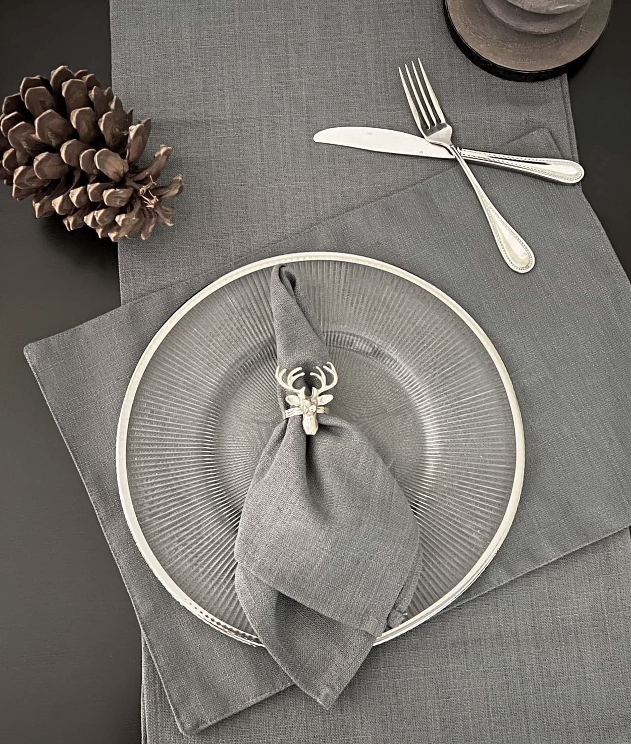 Fennco Styles Everyday Design Solid Color Table Runner 16" W x 54" L - Natural Table Cover for Home, Farmhouse Décor, Banquets, Family Gathering and Special Occasion