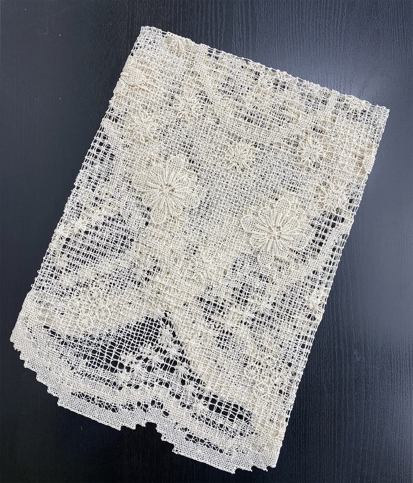 Fennco Styles Handmade All-Over Tuscany Lace Tablecloth
