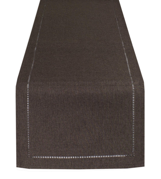 Fennco Styles Badgley Hemstitched Table Runner. 13"X72" Rectangular. One Piece