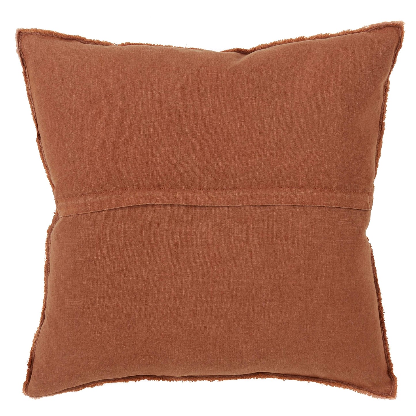 Fennco Styles Fringed Design Down Filled Linen 20-Inch Throw Pillow