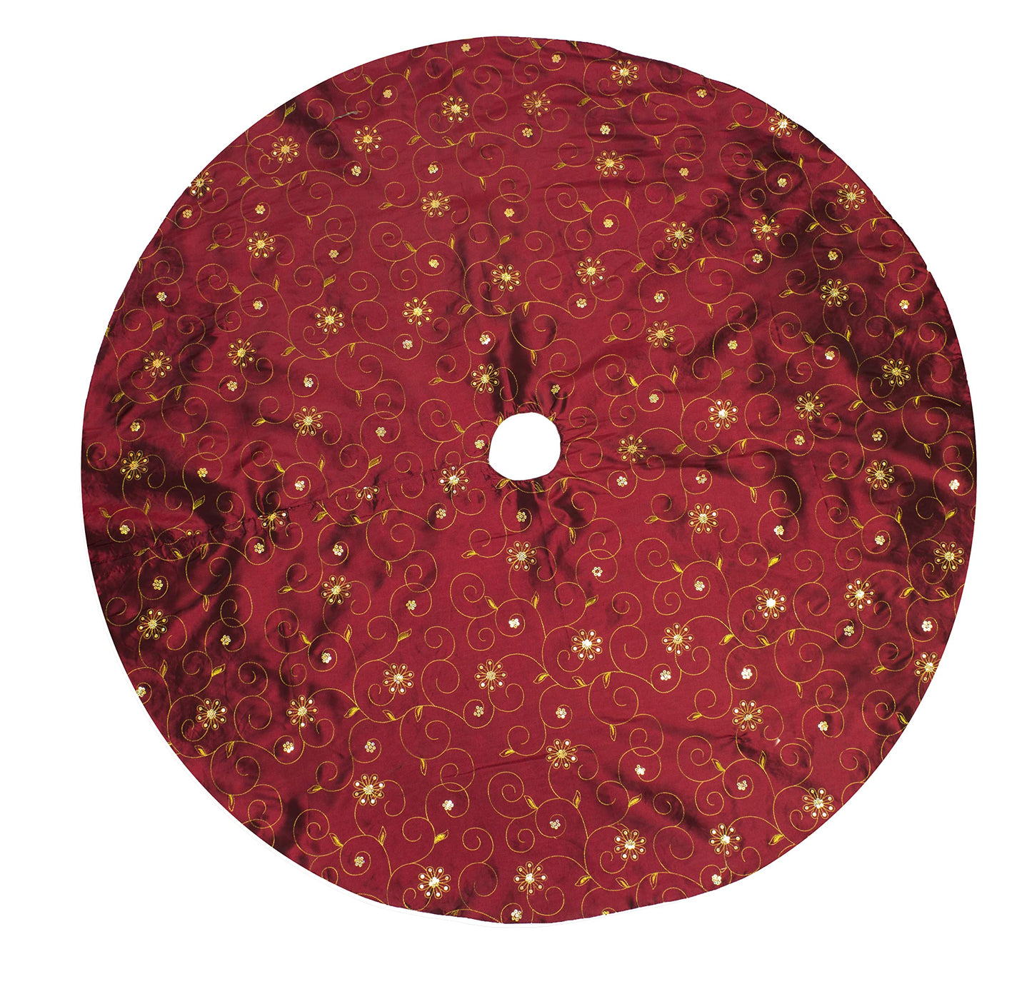 Fennco Styles Sequins Burgundy 54" Tree Skirt