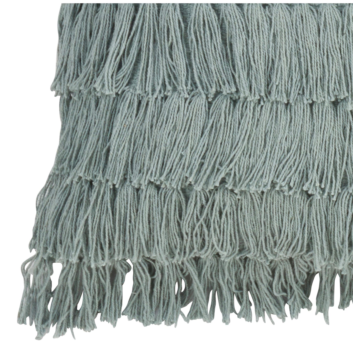 Fennco Styles Bohemian Woven Fringes Down Filled 18 x 18 Inch Cotton Throw Pillow with Case & Insert - Natural Throw Pillow for Couch, Living Room and Bedroom Décor
