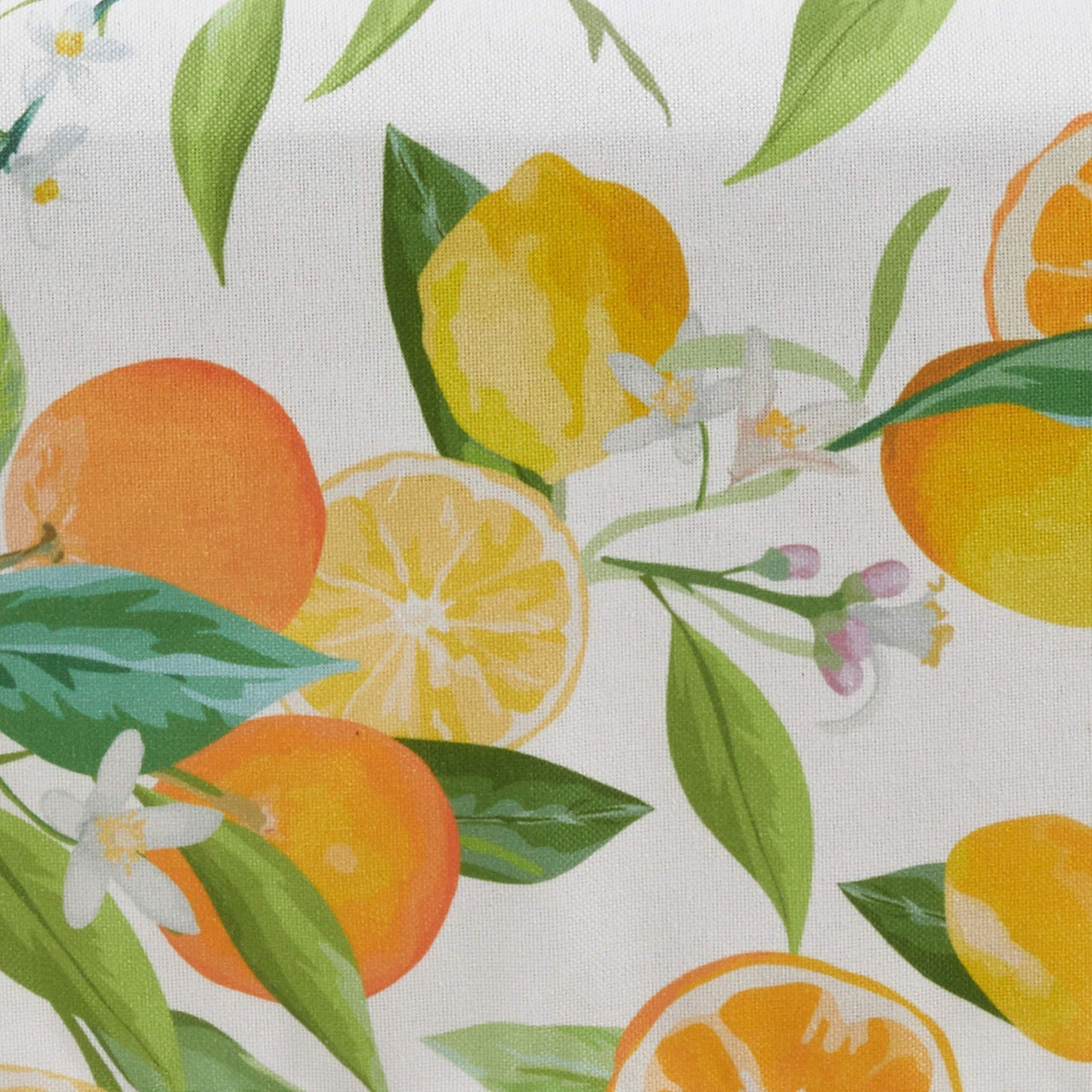 Fennco Styles Lemon & Orange Print 55 x 55 Inch Tablecloth - Multi Color Table Cloth for Home Everyday Use, Kitchen, Banques Décor, Family Gartering and Special Occasion