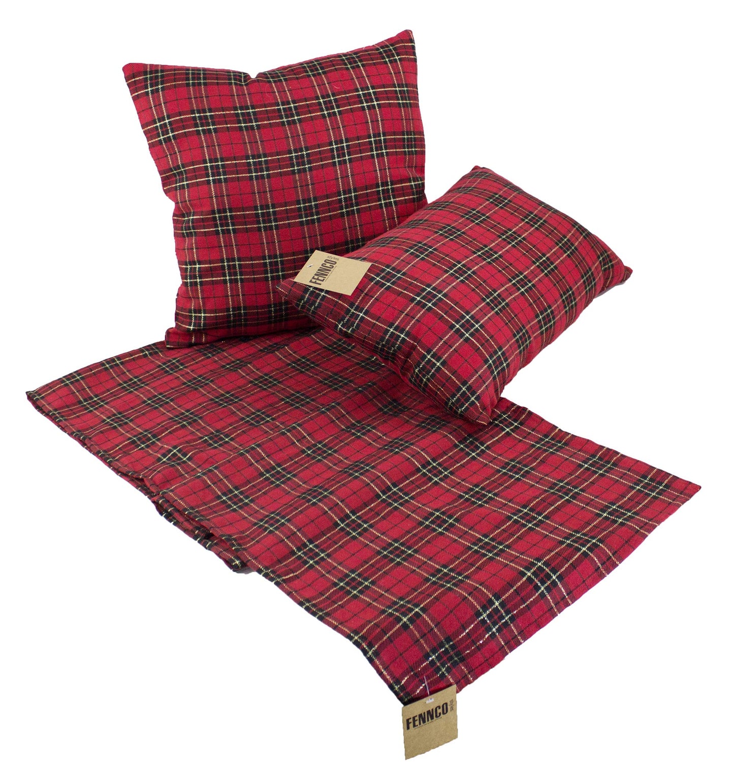 Fennco Styles Holiday Tartan Plaid Dazzle Christmas Decorative Throw Pillow