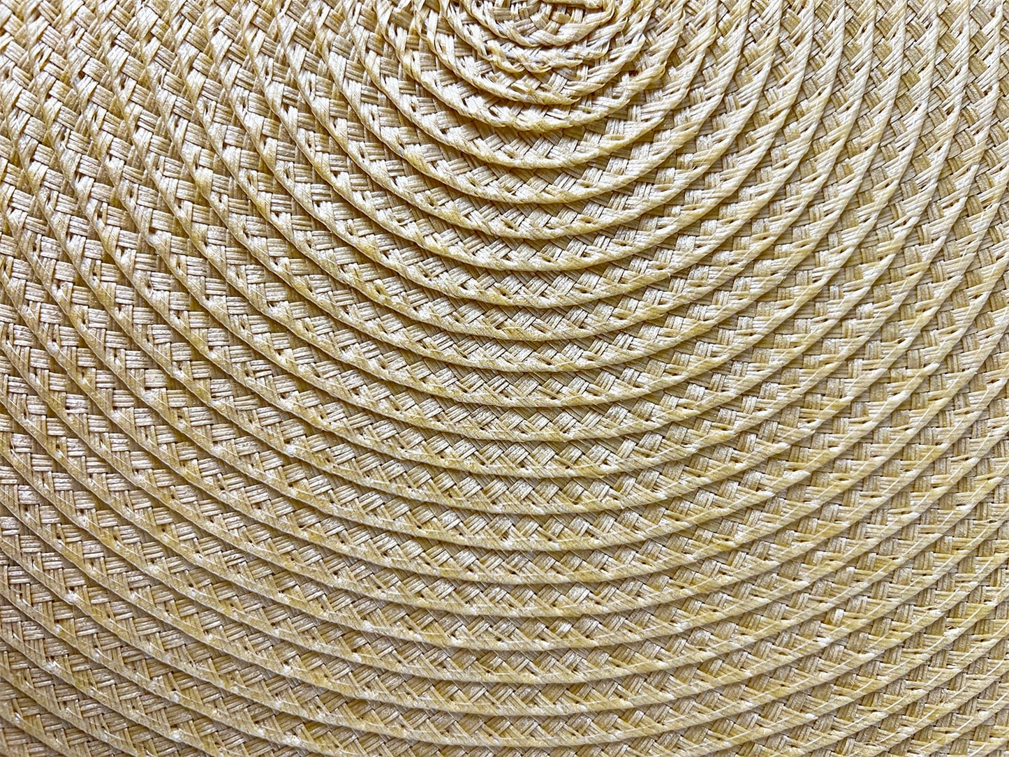 Fennco Styles Hand Braided Fringe Boho Placemats 15 Inch Round, Set of 4 - Beige & White Woven Textured Table Mats for Home, Dining Room, Banquets, Family Gathering and Special Occasion