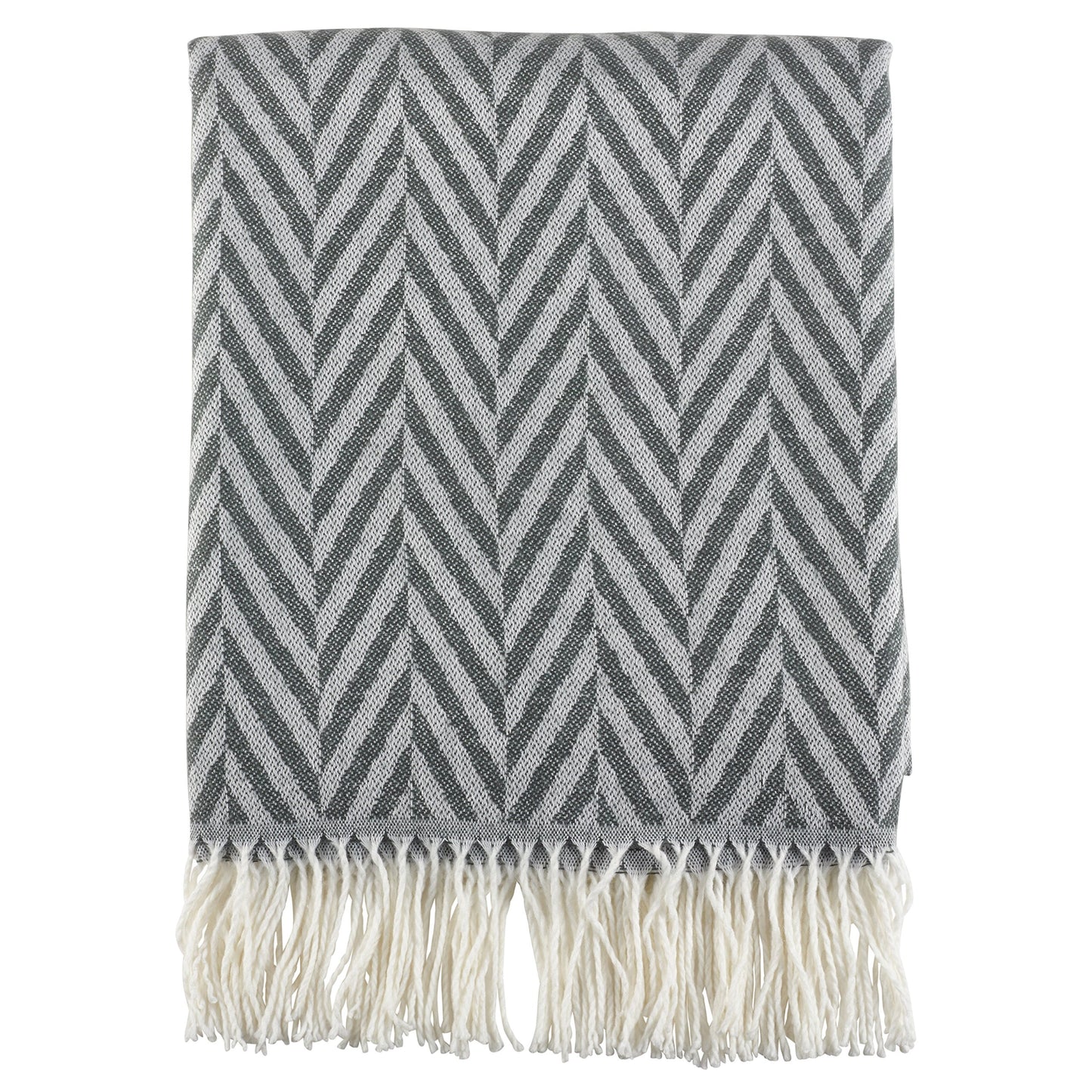 Fennco Styles Jacquard Throw Blanket with Fringes - 50" W x 60" L
