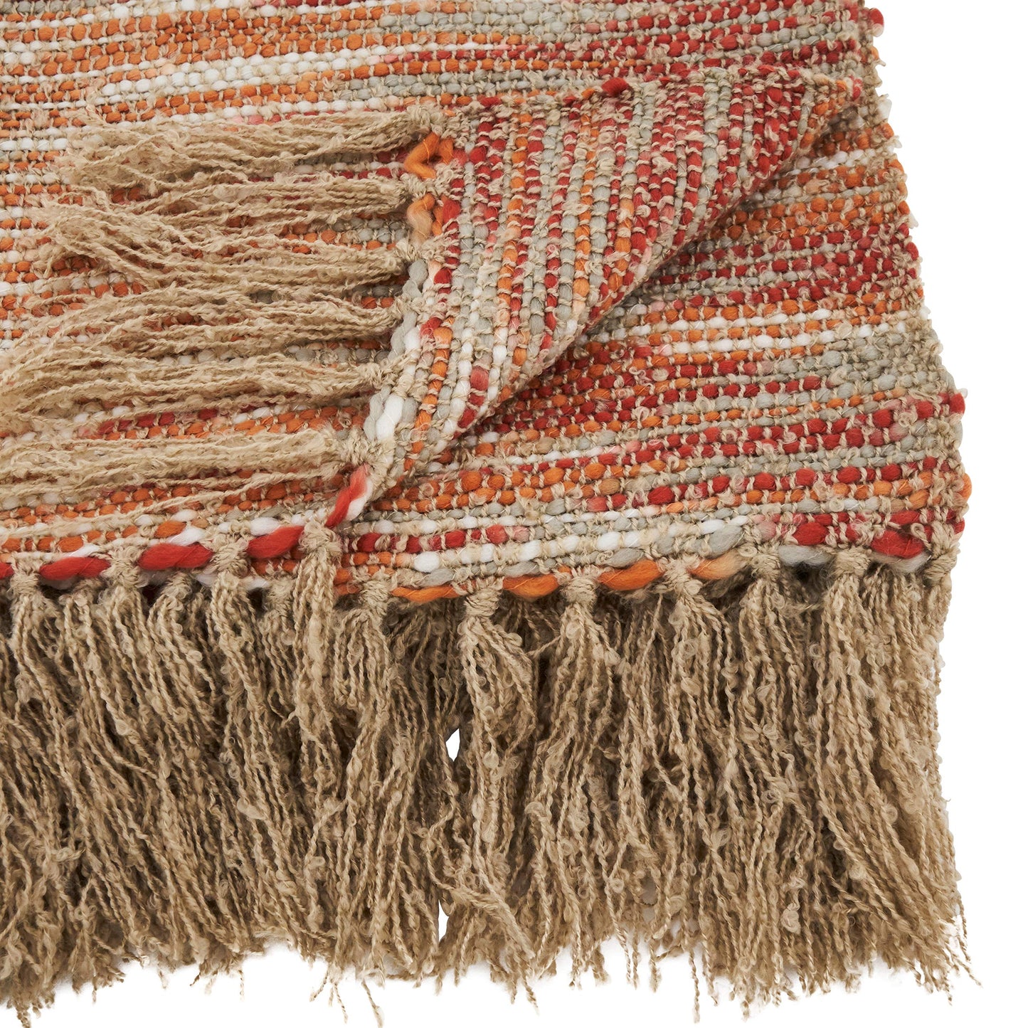 Fennco Styles Bohemian Chindi Tasseled 50 x 60 Inch Throw – Variety Color Throw Blanket for Couch, Bedroom and Living Room Décor