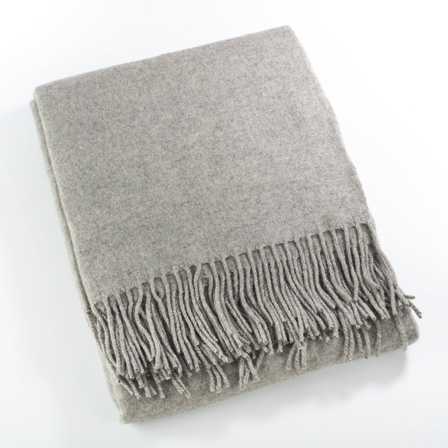 Fennco Styles Sevan Collection Classic Design Wool Blend Throw Blanket, 50" x 60", Grey