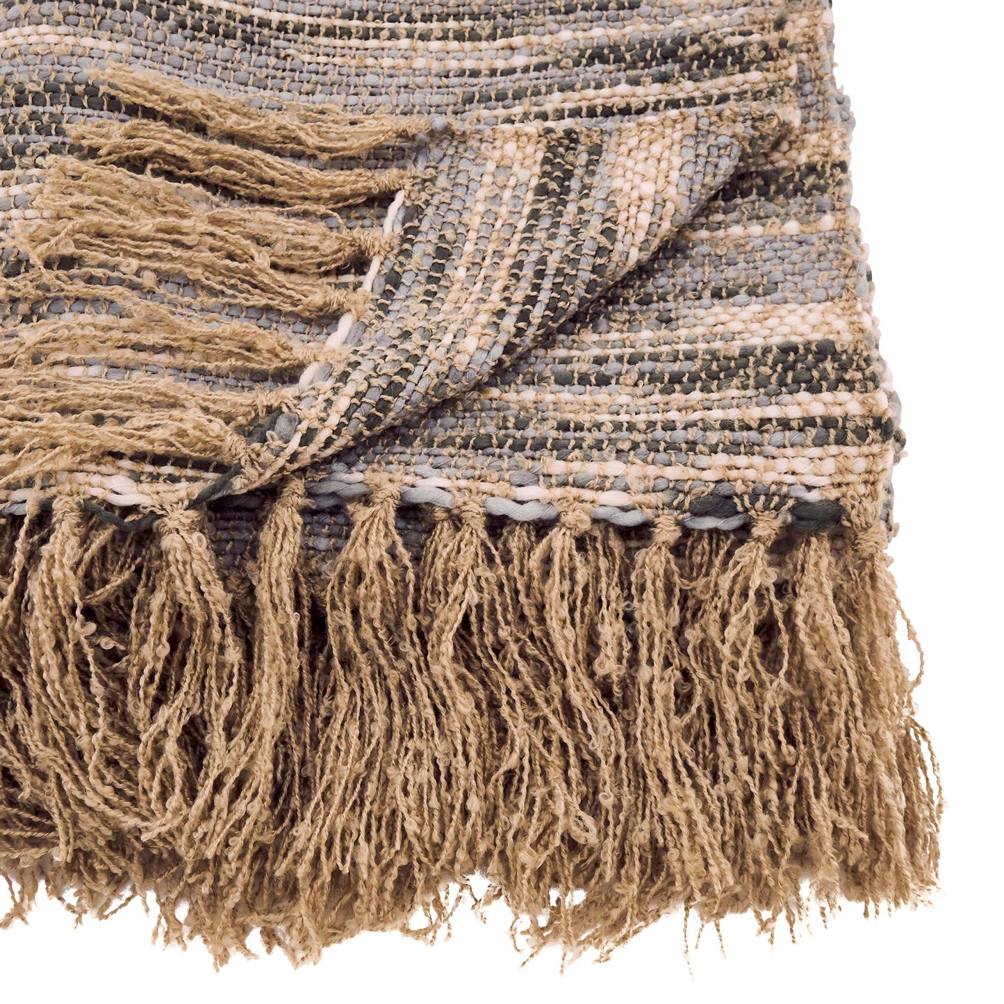 Fennco Styles Bohemian Chindi Tasseled 50 x 60 Inch Throw – Variety Color Throw Blanket for Couch, Bedroom and Living Room Décor